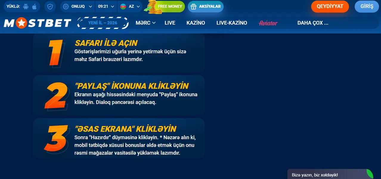 iOS üçün Mostbet app – Mostbet yukle iPhone və iPad